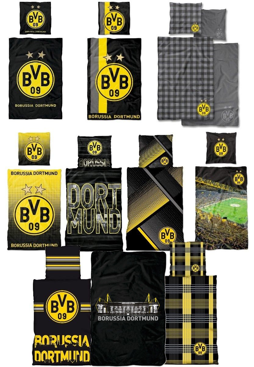 Borussia Dortmund Bettwäsche für Kinder 100x135 Bezug 60X40 Kissen BVB 09