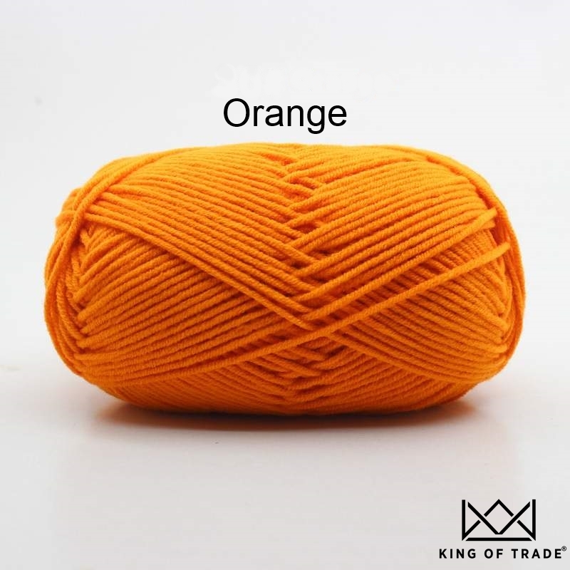 50g Orange Milchwolle Milchbaumwolle Milchgarn 100m - 30# Orange