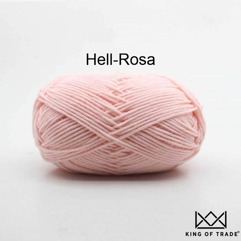 50g Hell-Rosa Milchwolle Milchbaumwolle Milchgarn 100m - 49# Baby Pink