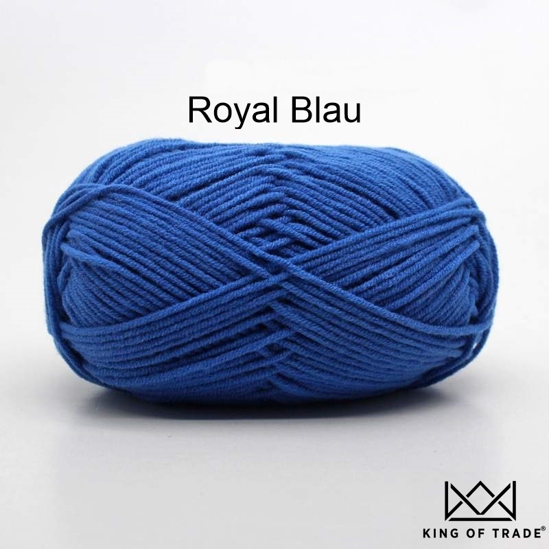 50g Royal Blau Milchwolle Milchbaumwolle Milchgarn 100m - 57# Royal Blue