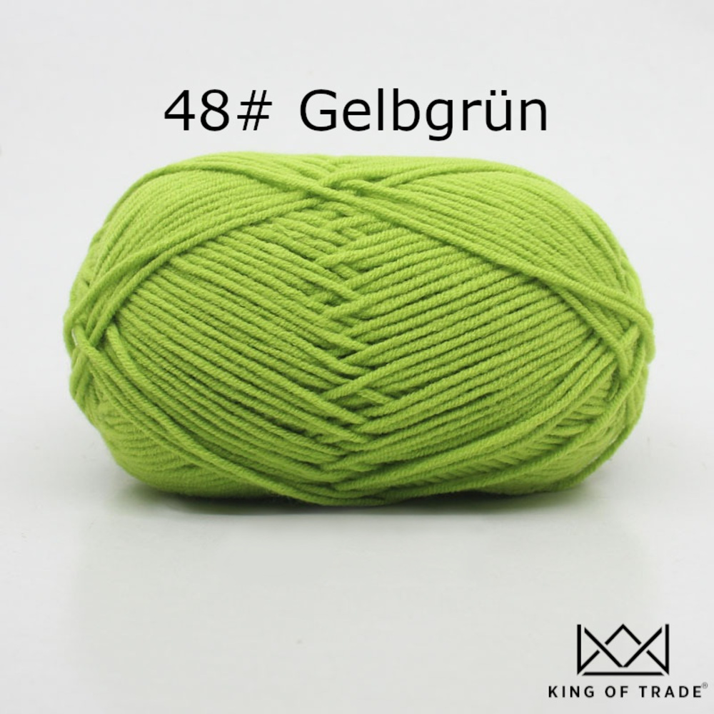 50g Gelbgrün Milchwolle Milchbaumwolle Milchgarn 100m - 48# Gelbgrün