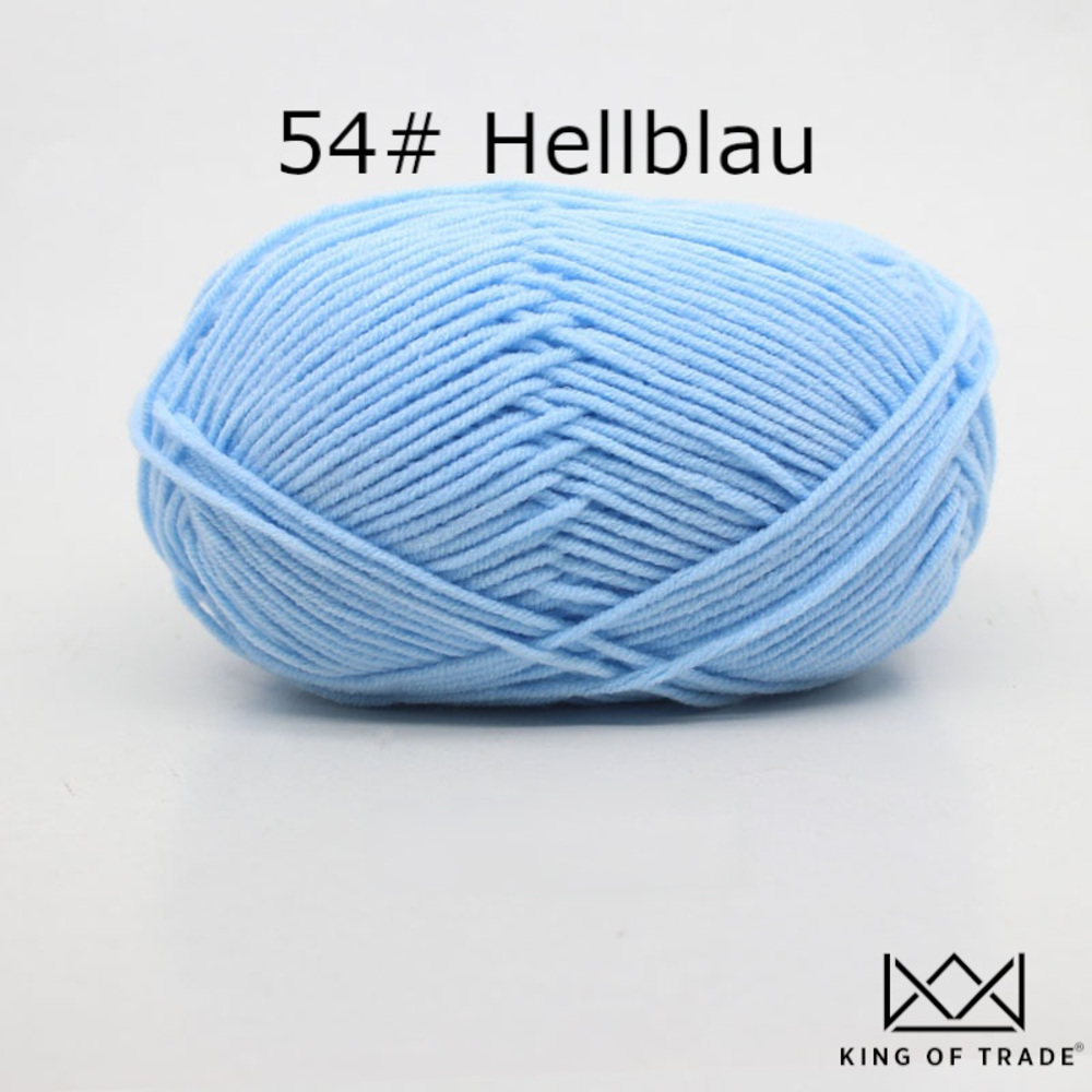 50g Hellblau Milchwolle Milchbaumwolle Milchgarn 100m - 54# Hellblau